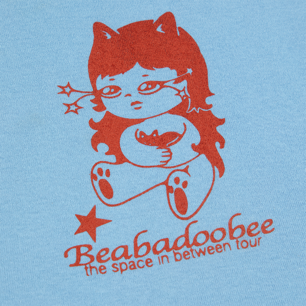Blue Womens Baby Tee front detail