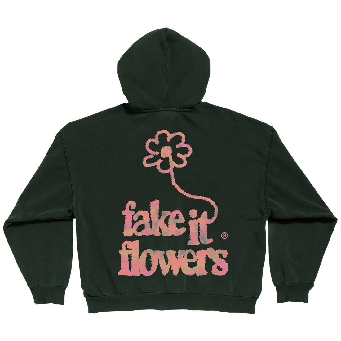 Fake It Flowers Zip Hoodie back